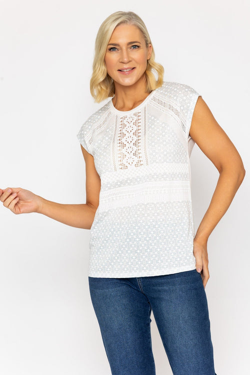 Blue Printed Jersey Top