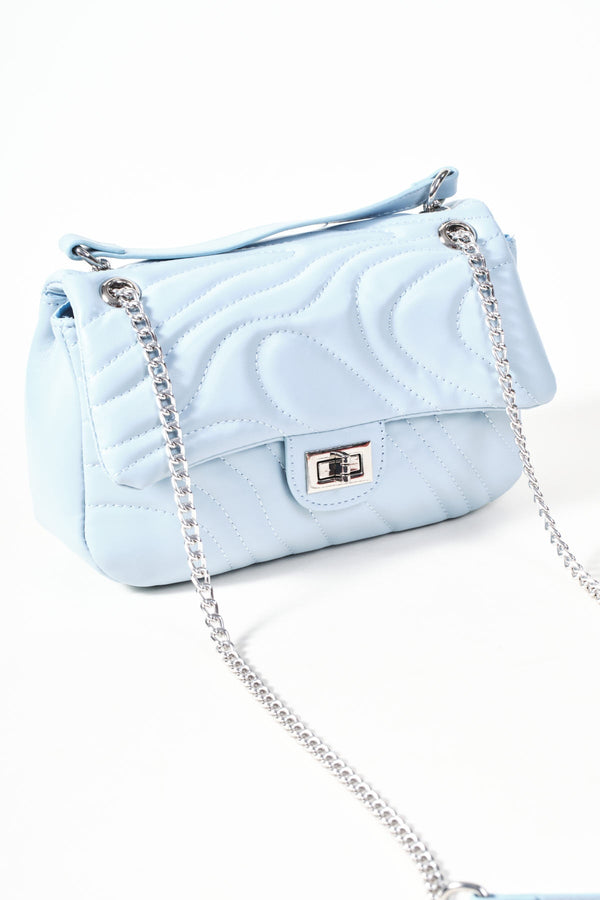 Carraig Donn Blue Quilted Shoulder Bag