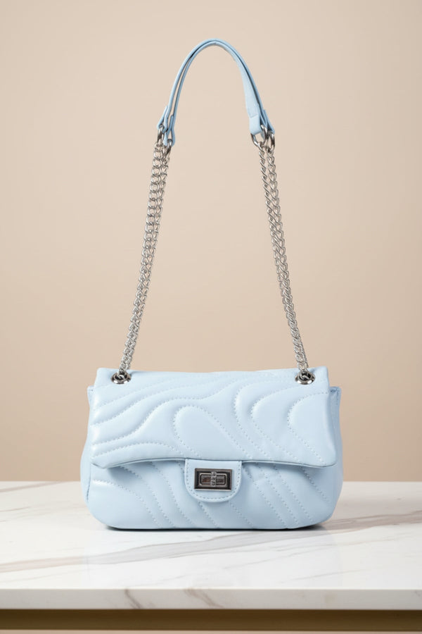 Carraig Donn Blue Quilted Shoulder Bag