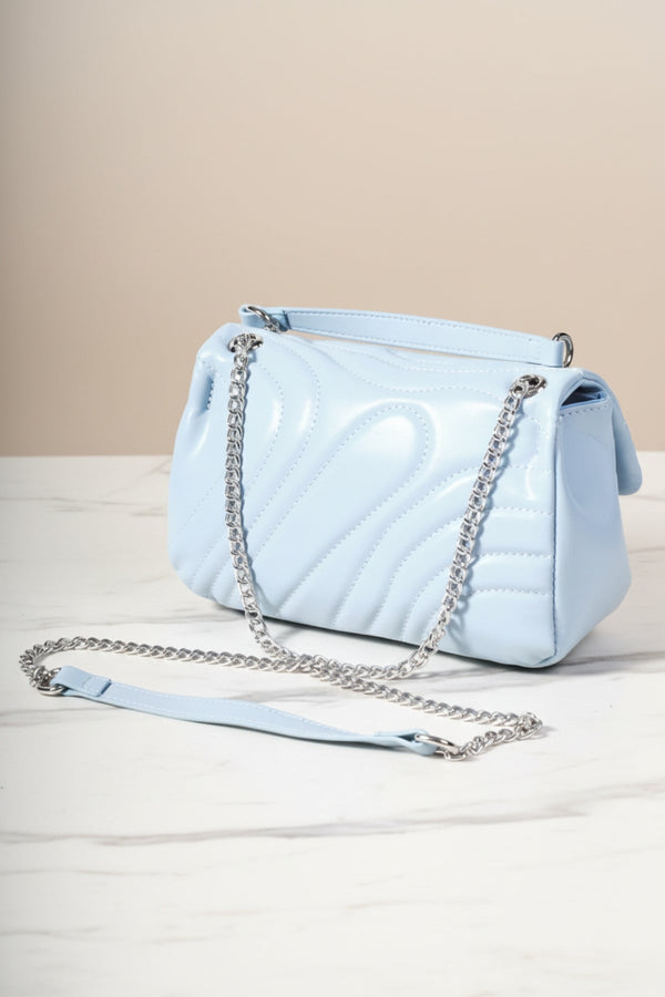 Carraig Donn Blue Quilted Shoulder Bag