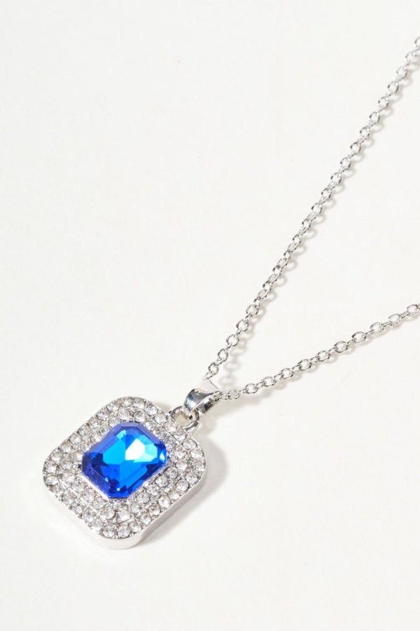 Carraig Donn Blue Sapphire And Silver Necklace