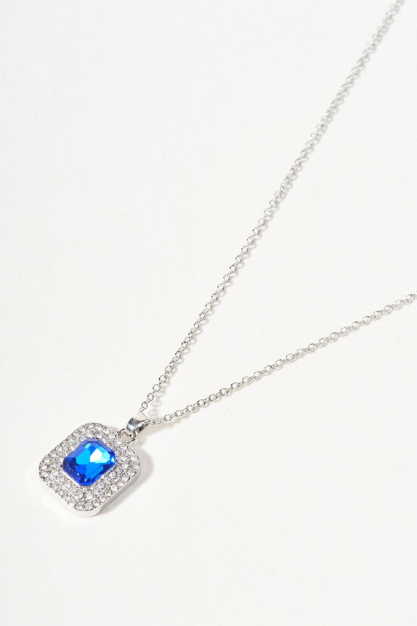 Carraig Donn Blue Sapphire And Silver Necklace