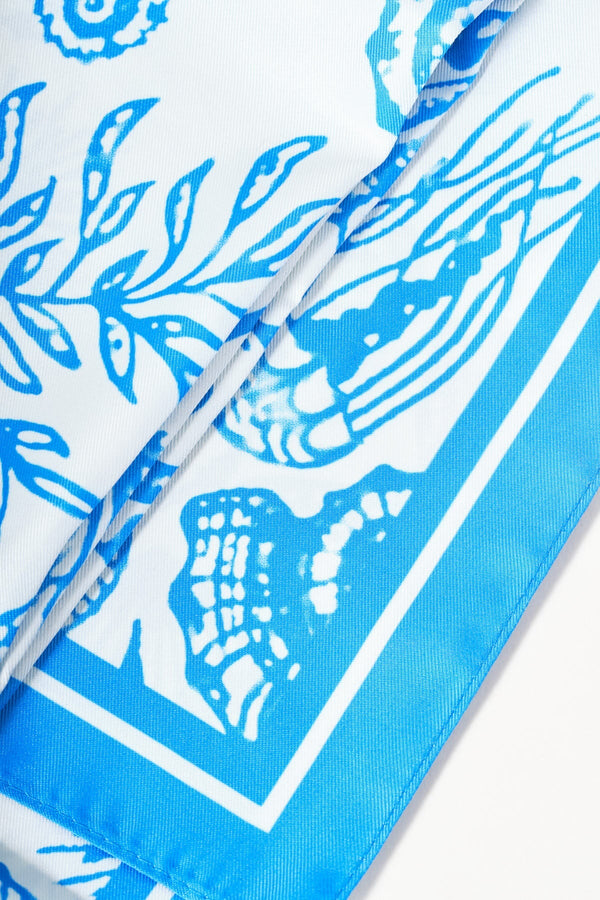 Carraig Donn Blue Shell Print Neckerchief