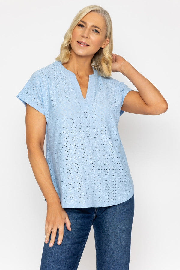 Carraig Donn Blue Short Sleeve Jersey Top