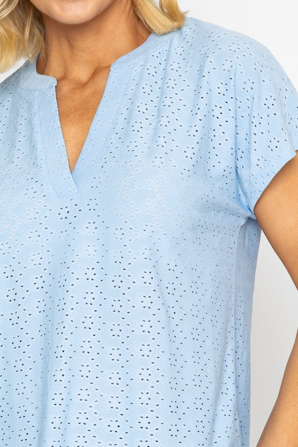 Carraig Donn Blue Short Sleeve Jersey Top