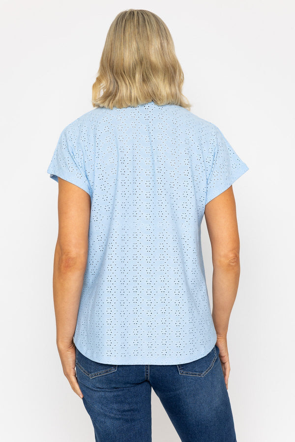 Carraig Donn Blue Short Sleeve Jersey Top