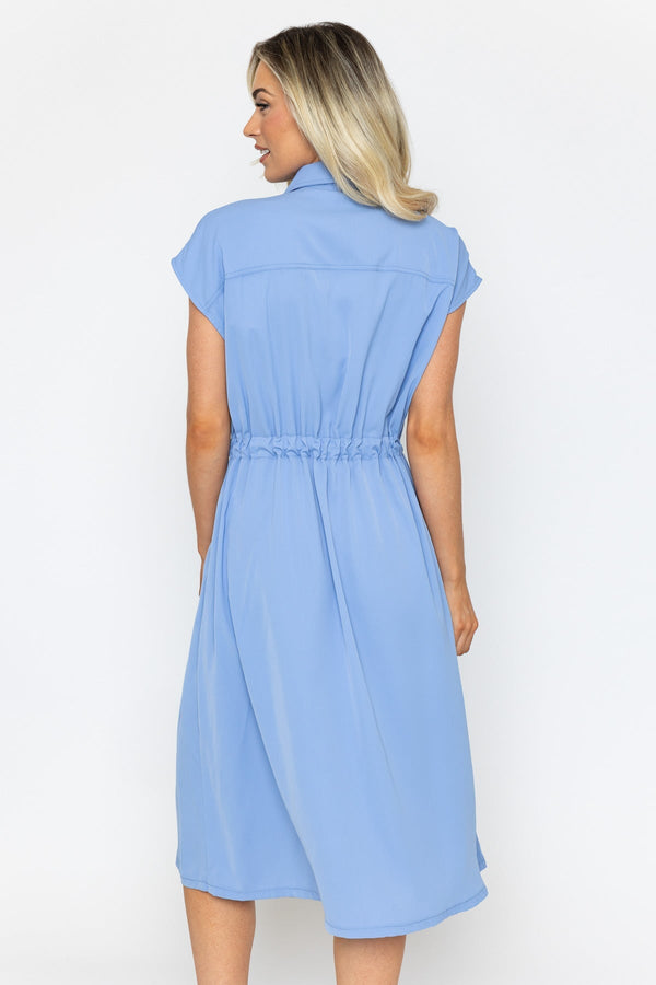 Carraig Donn Blue Short Sleeves Utility Midi Dress