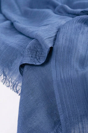 Carraig Donn Blue Soft Touch Cotton Blend Scarf