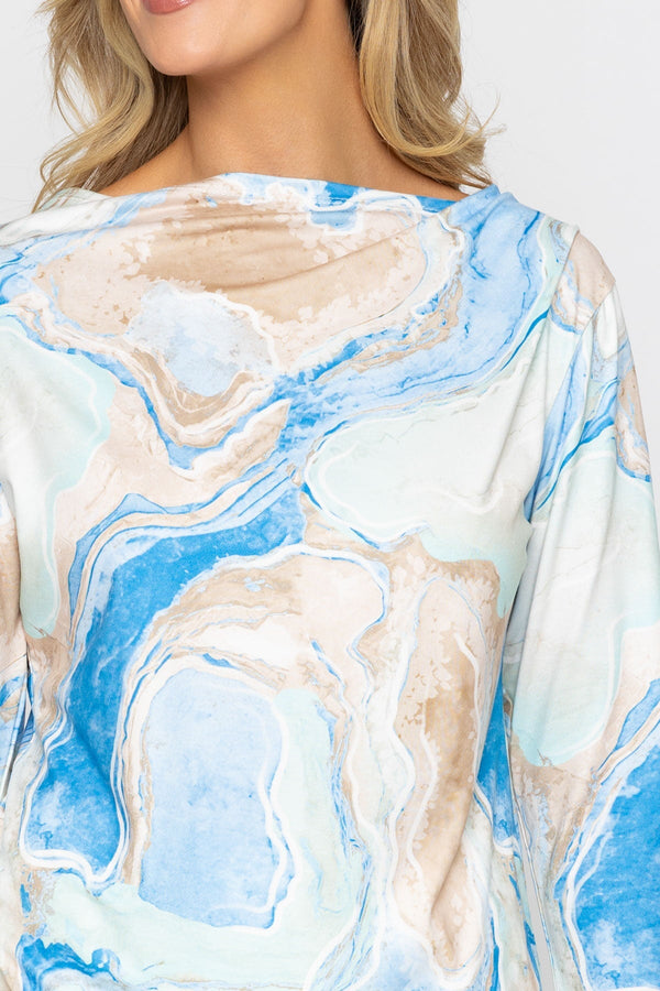 Carraig Donn Blue Soft Touch Long Sleeve Top