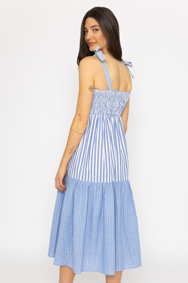 Carraig Donn Blue Stripe Midi Dress