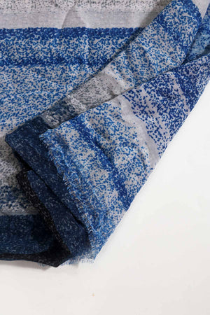 Carraig Donn Blue Stripe Print Scarf