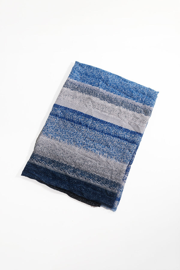 Carraig Donn Blue Stripe Print Scarf