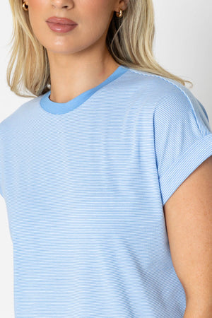 Carraig Donn Blue Striped T-Shirt