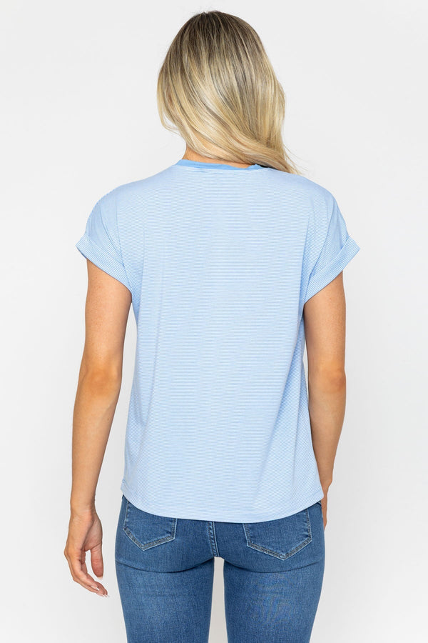 Carraig Donn Blue Striped T-Shirt
