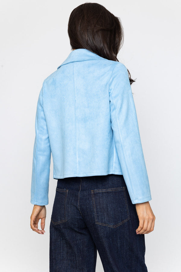 Carraig Donn Blue Suede Cover Up Jacket
