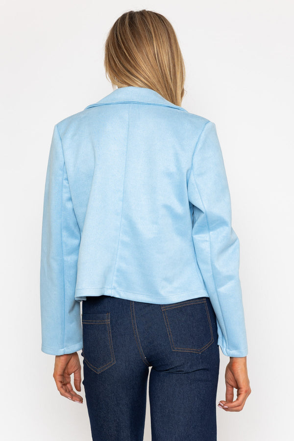 Carraig Donn Blue Suede Jacket Cover Up