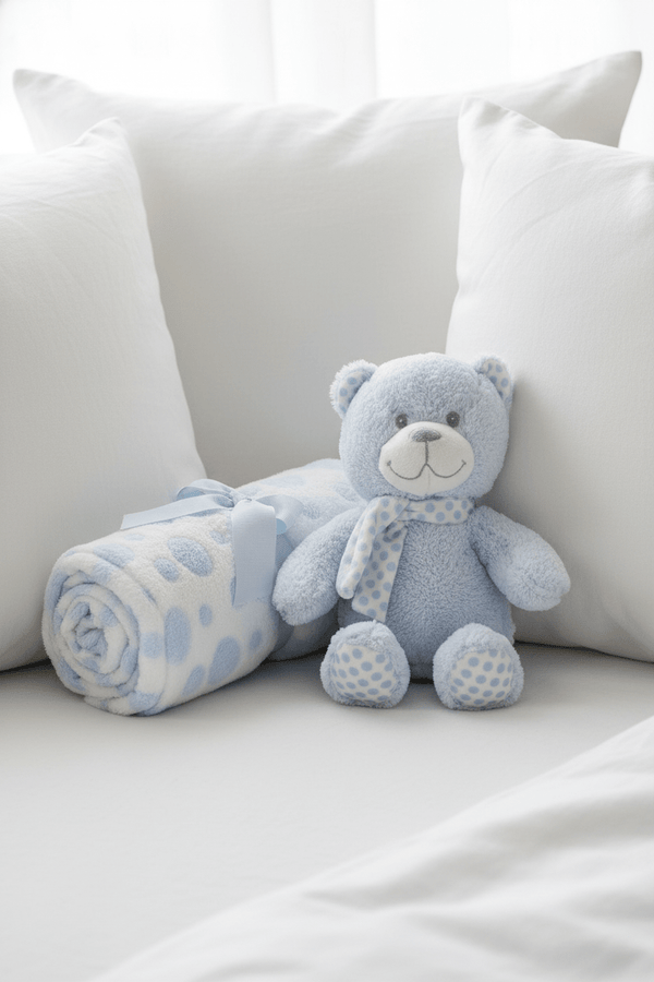Carraig Donn Blue Teddy & Blanket Gift Set