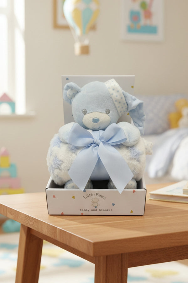 Carraig Donn Blue Teddy With Blanket
