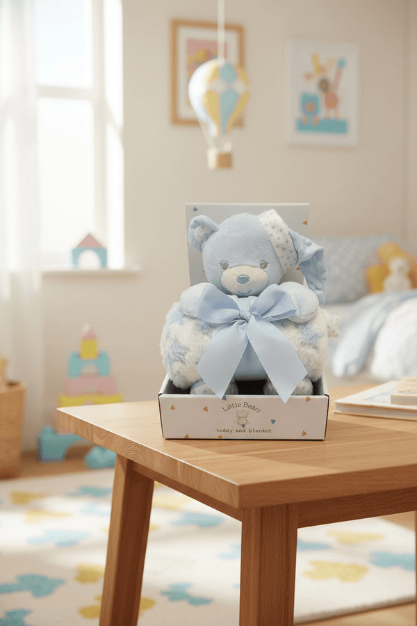 Carraig Donn Blue Teddy With Blanket