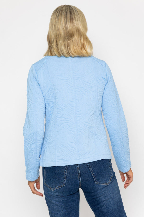 Carraig Donn Blue Textured Jersey Jacket