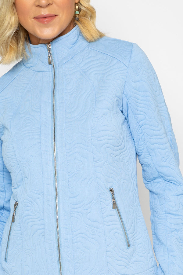 Carraig Donn Blue Textured Jersey Jacket