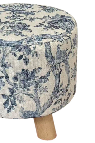 Blue Toile Print Stool | Gallery | Footstools – Carraig Donn