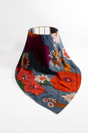 Carraig Donn Blue Tropical Print Scarf