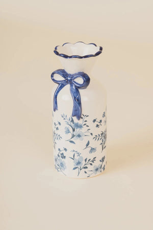 Carraig Donn Blue & White Bow Ceramic Vase
