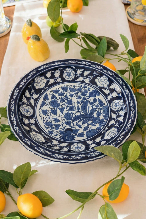 Blue & White Porcelain Chinoiserie Plate