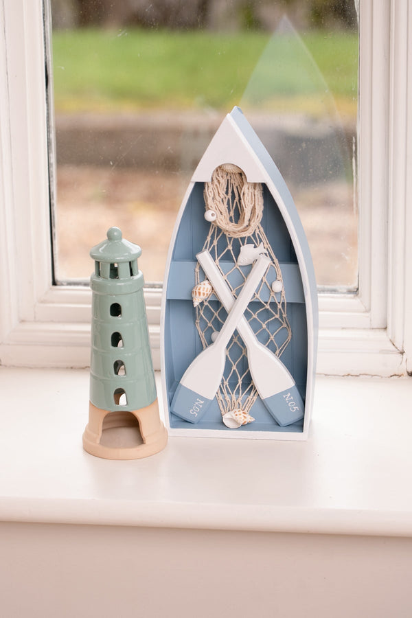 Carraig Donn Blue Wooden Boat Paddle Decor