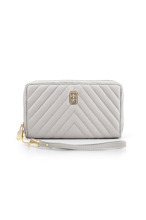 Bordeaux Quilted Purse in Grey