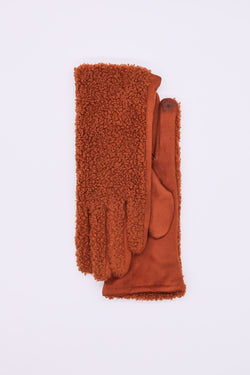 Carraig Donn Boucle Front Glove in Tan