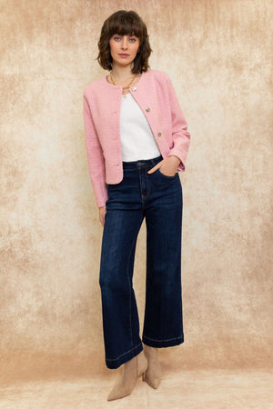 Carraig Donn Bouclé Jacket in Pink
