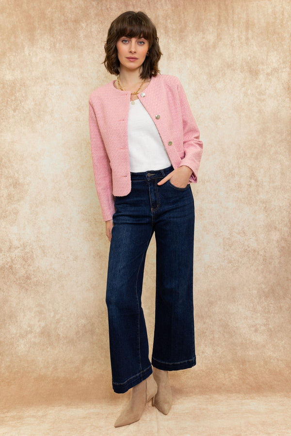 Carraig Donn Bouclé Jacket in Pink