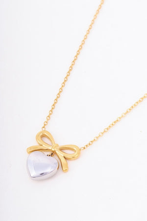 Carraig Donn Bow Heart Necklace