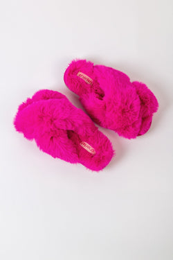 Carraig Donn Boxed Faux Fur Quilted Slippers in Pink