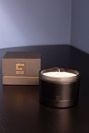Brass And Oudh 3 Wick Candle