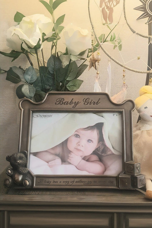 Bronze Baby Girl Frame