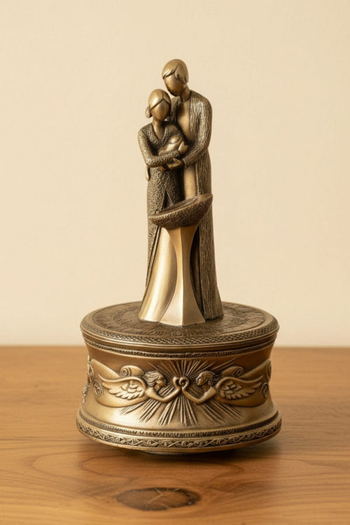 Bronze Christening Music Box