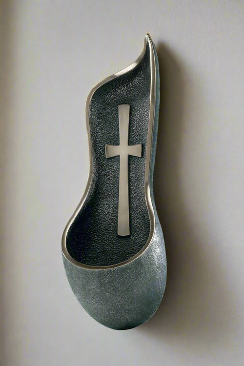 Bronze Cross Holy Water Font
