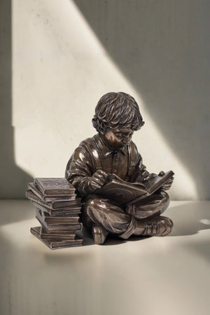 Carraig Donn Bronze Reading Time Boy