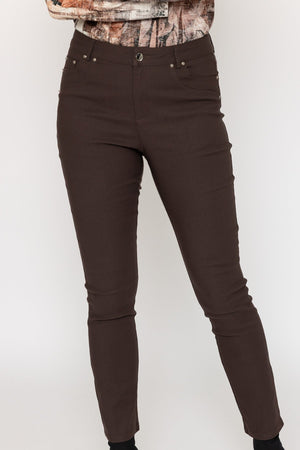 Carraig Donn Brown Full Length Bengaline Trousers