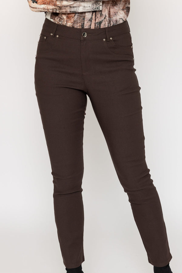 Carraig Donn Brown Full Length Bengaline Trousers