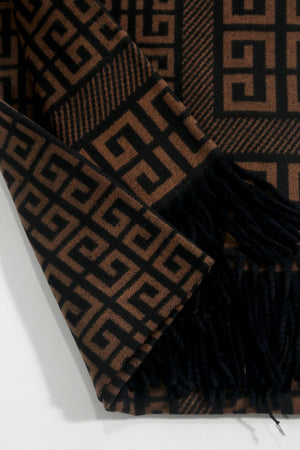 Carraig Donn Brown Geometric Print Scarf