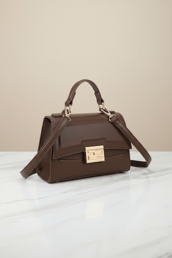 Carraig Donn Brown Grab Handle Flap Over Bag