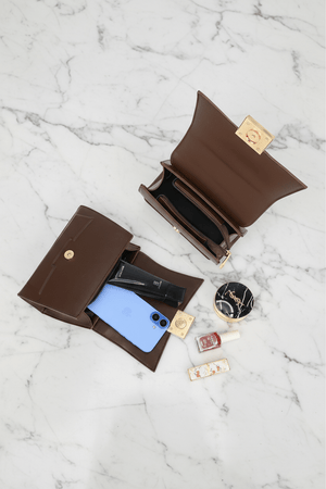 Carraig Donn Brown Grab Handle Flap Over Bag