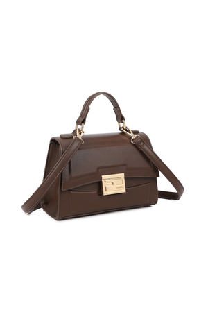 Carraig Donn Brown Grab Handle Flap Over Bag