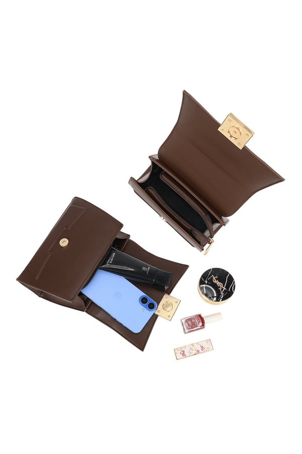 Carraig Donn Brown Grab Handle Flap Over Bag