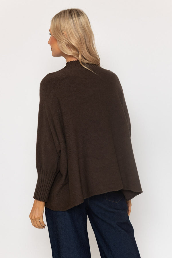 Carraig Donn Brown Rib Edge Polo Knit