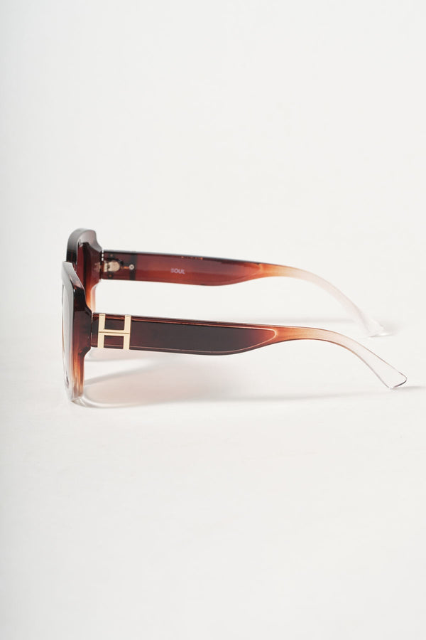 Carraig Donn Brown Square Gradient Sunglasses